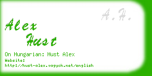 alex hust business card